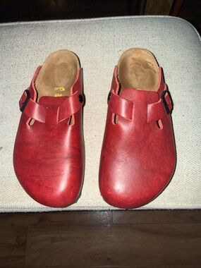 Birkenstock Ox blood Leather Clogs Rare
